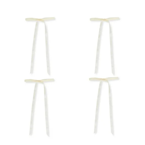Easter Ivory Pre-Tied Polyester Bows, 4 Count, by My Texas House | Walmart (US)
