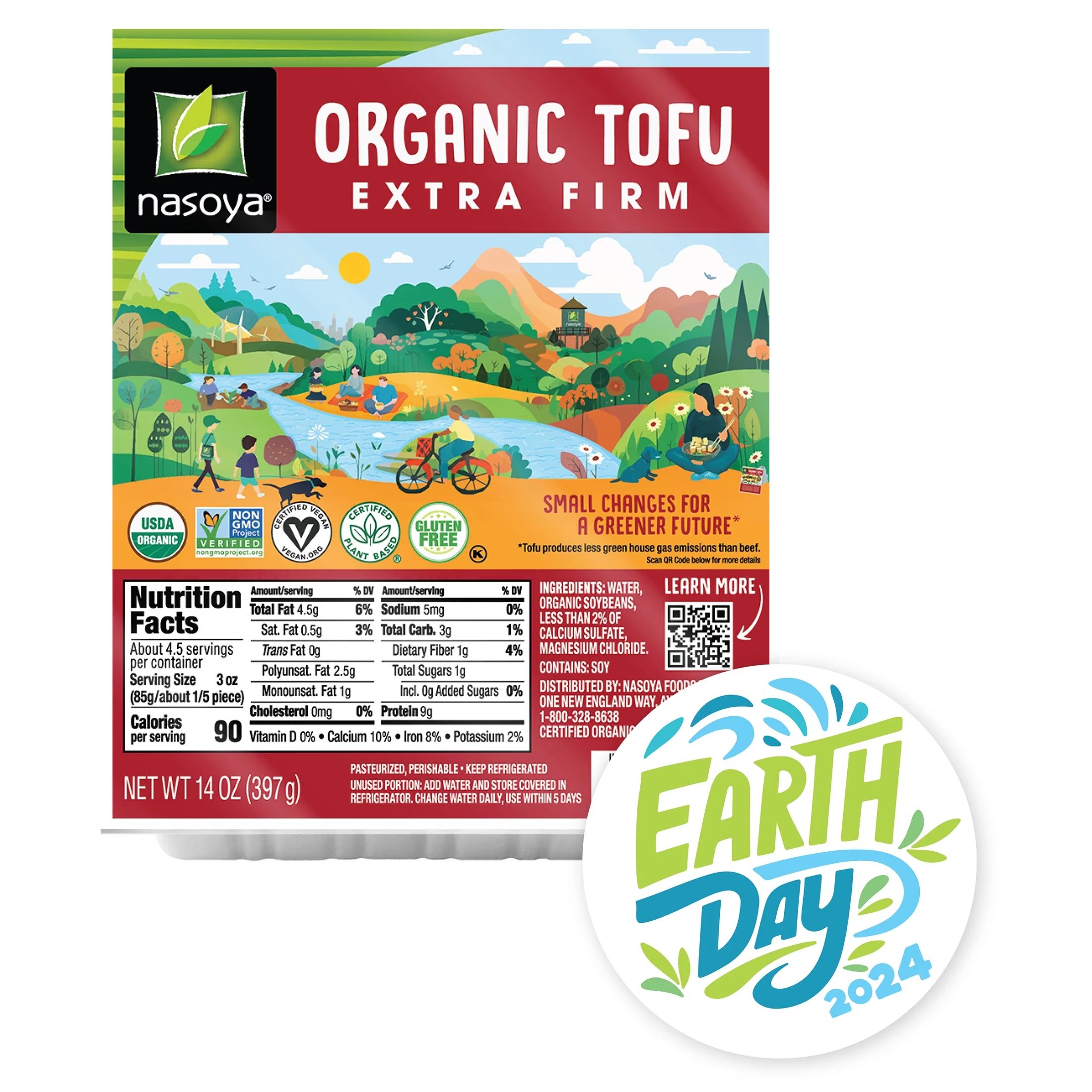 Nasoya Refrigerated Soy Extra Firm Organic Tofu, 14 oz | Walmart (US)