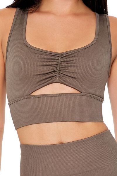 Seamless Cutout V-Back Sports Bra | Forever 21