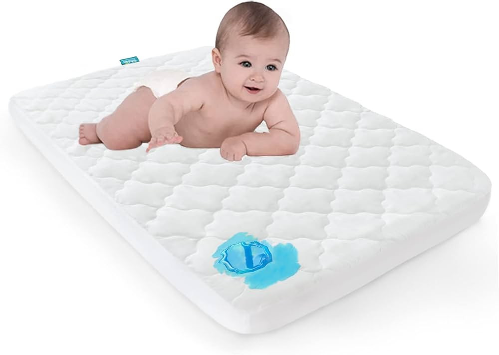 Waterproof Pack n Play Mattress Pad Cover, Pack and Play Sheet Quilted- 39" x 27" Fitted Pad for ... | Amazon (US)