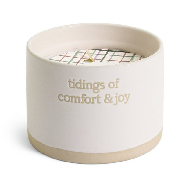 Habitat Ceramic Candle with Quote - Fir Balsam | Habitat UK