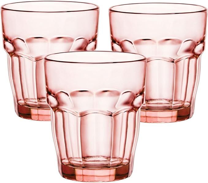 Bormioli Rocco Rock Bar Lounge Rocks Glasses, Peach, Set of 6 9.25 oz | Amazon (US)