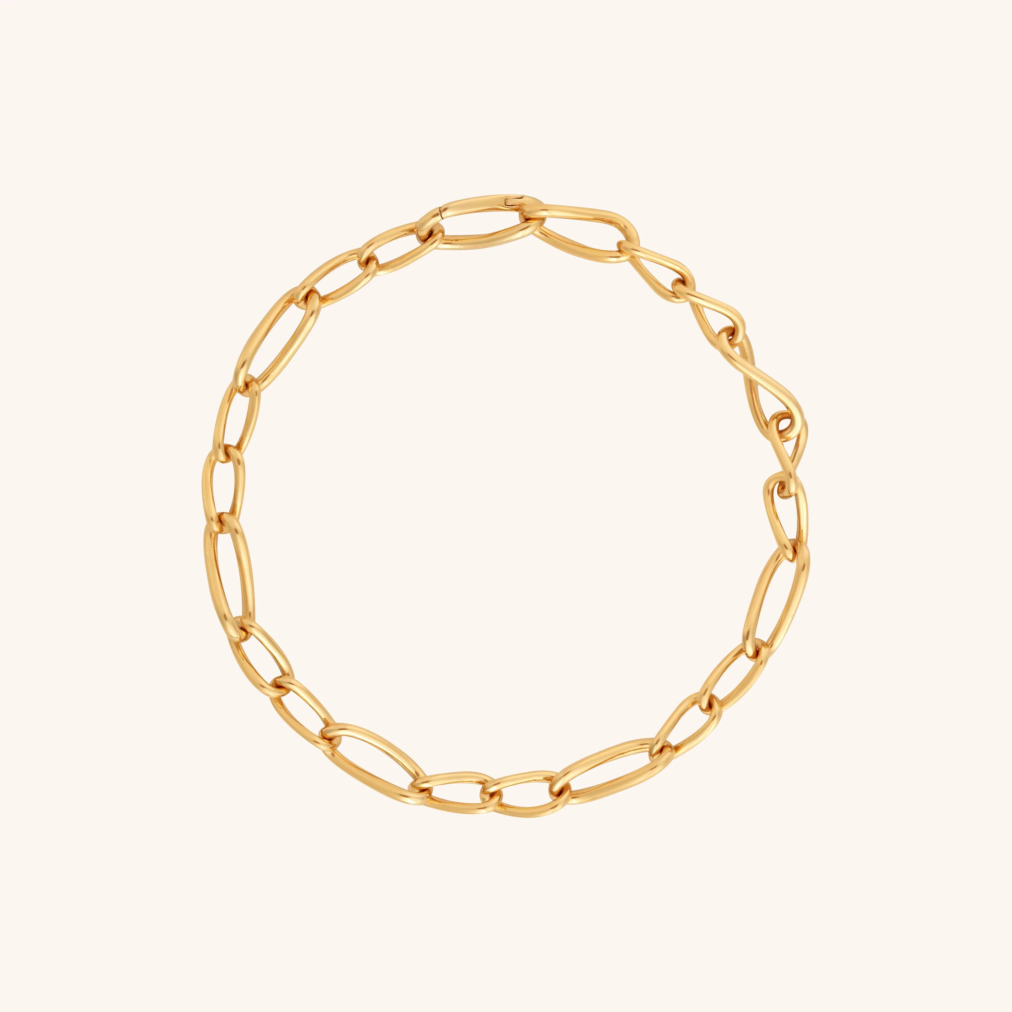 Infinite Slim Chain Bracelet in Gold | Astrid & Miyu UK
