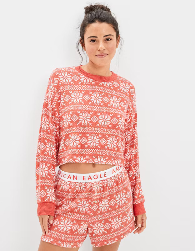 AE Fairisle Plush PJ Set | American Eagle Outfitters (US & CA)