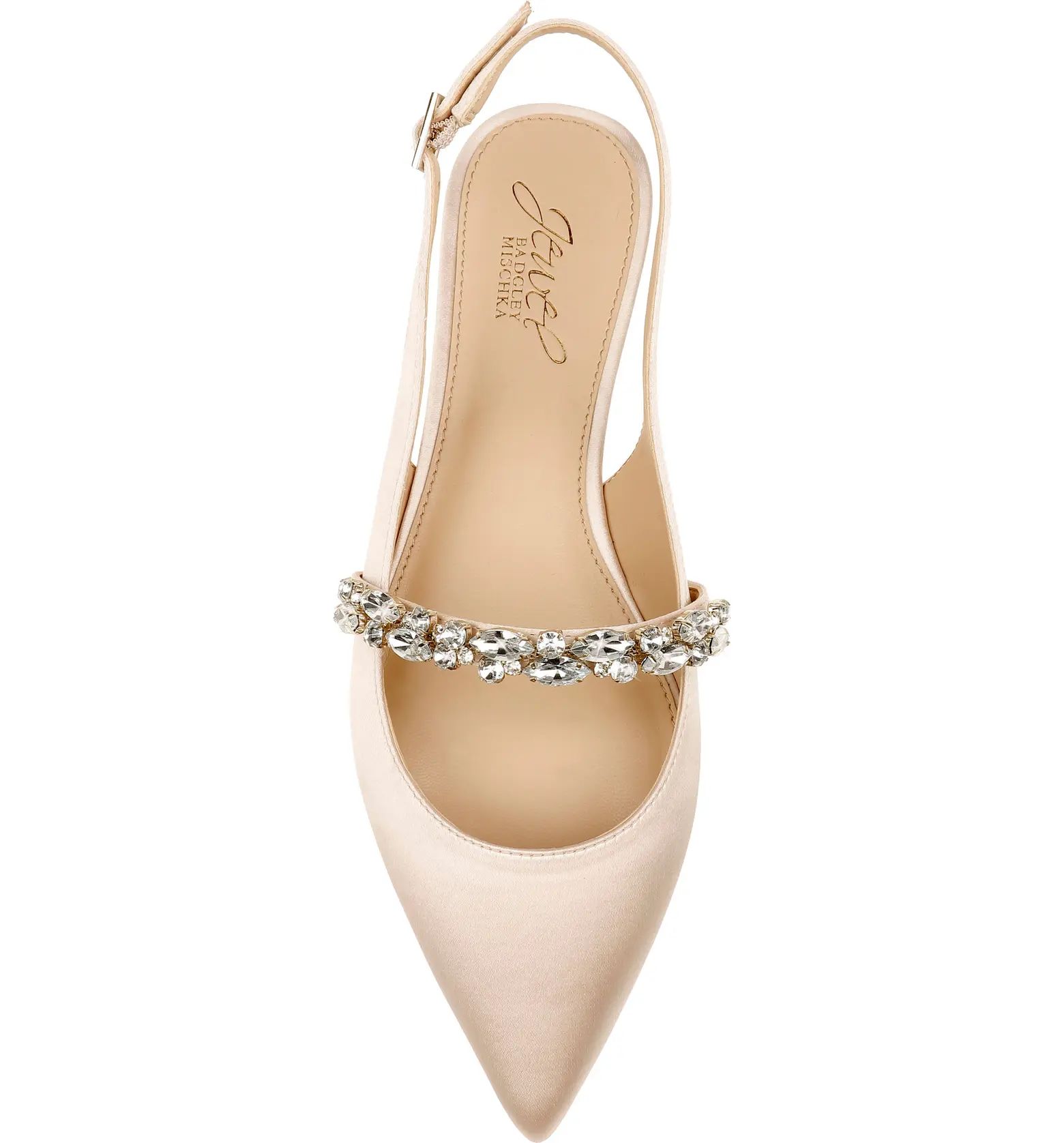 Jewel Badgley Mischka Bambi Slingback Skimmer Flat | Nordstrom | Nordstrom