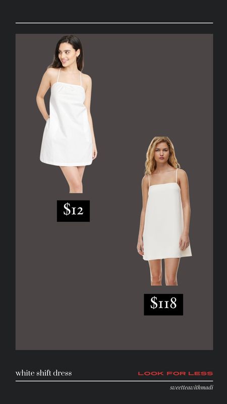 I wear my Aritzia dress non-stop but I also found this one from Target for us! 

Look for less, aritzia, Target, white shift dress, white dress, summer outfit, summer style 

#LTKSeasonal #LTKstyletip