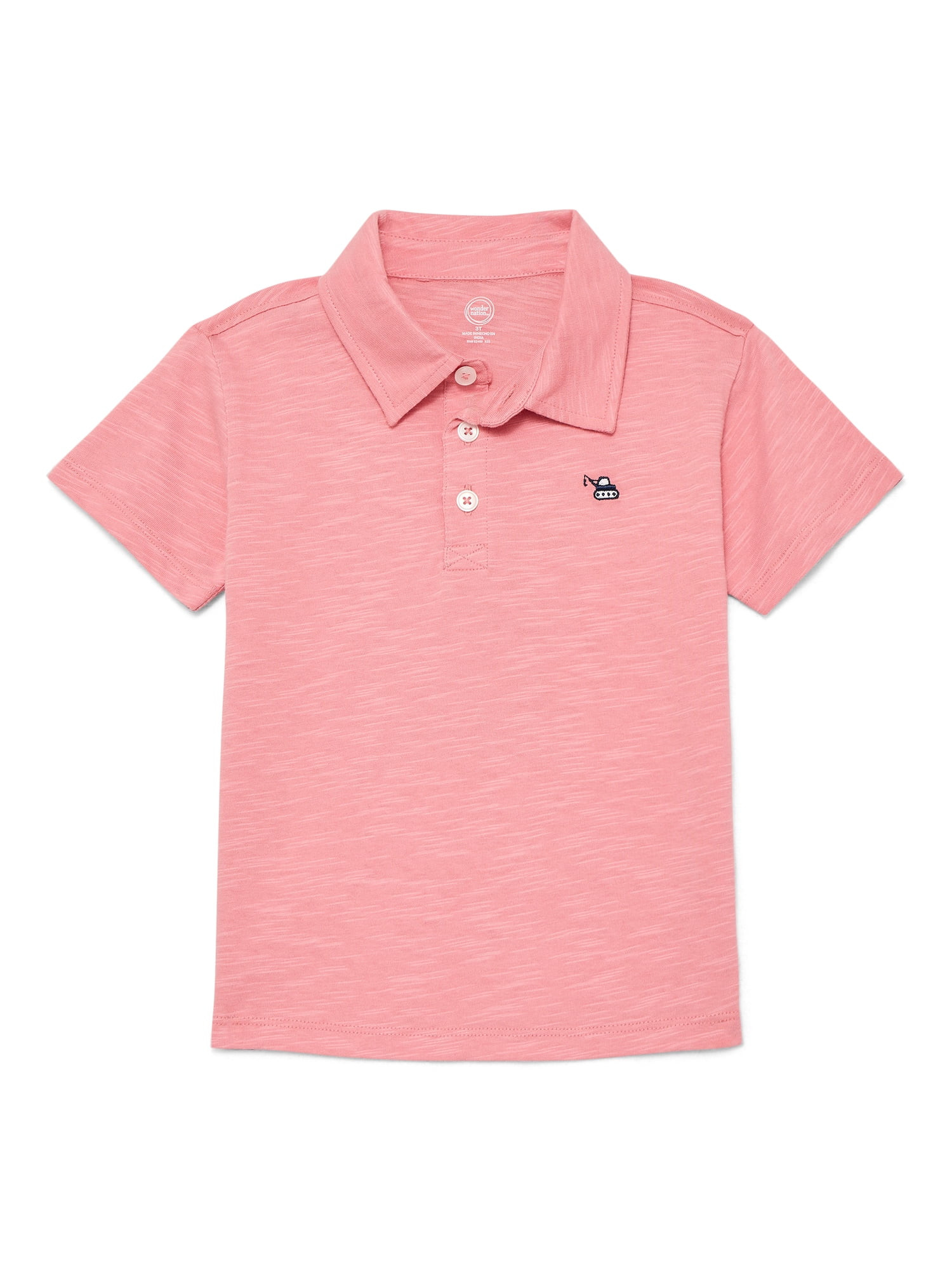 Wonder Nation Toddler Boys Cotton Polo Shirt with Short Sleeves, Sizes 12M-5T | Walmart (US)