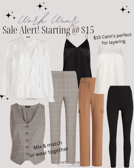 Sale Alert!! Fashion starting at $15!! Work wear starting at $15!! From cami’s that are great for layering at $15 to work pants and vests on sale! 

#LTKstyletip #LTKsalealert #LTKfindsunder50