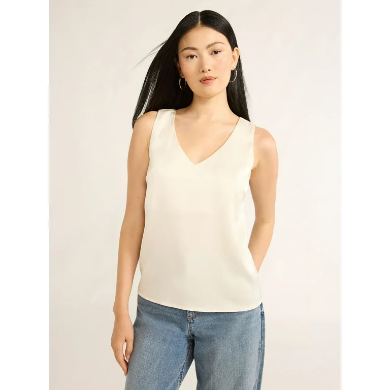 Scoop Women’s Satin Tank Top, Sizes XS-XXL | Walmart (US)