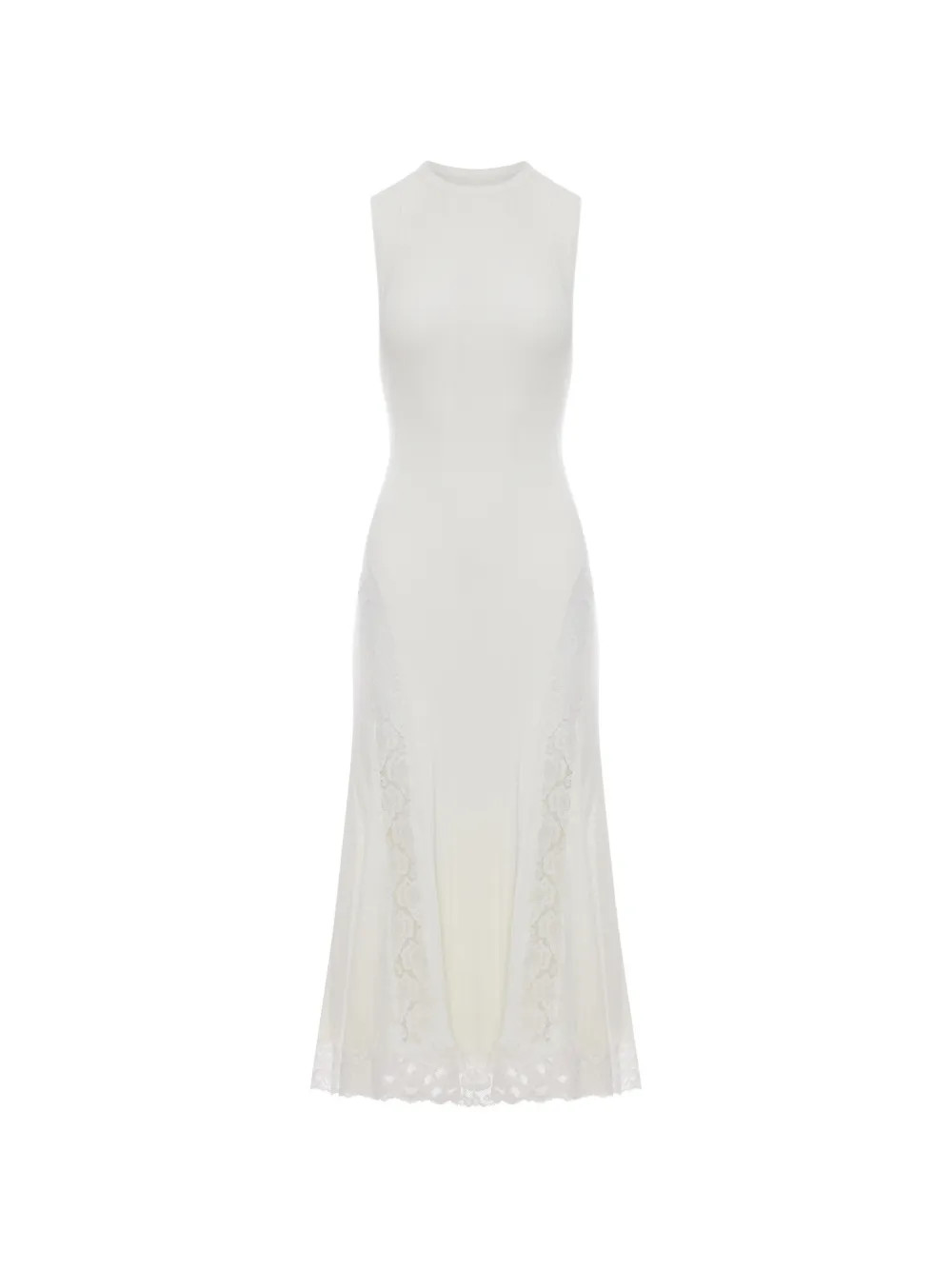 Self-Portrait lace-details Midi Dress | White | FARFETCH | Farfetch Global