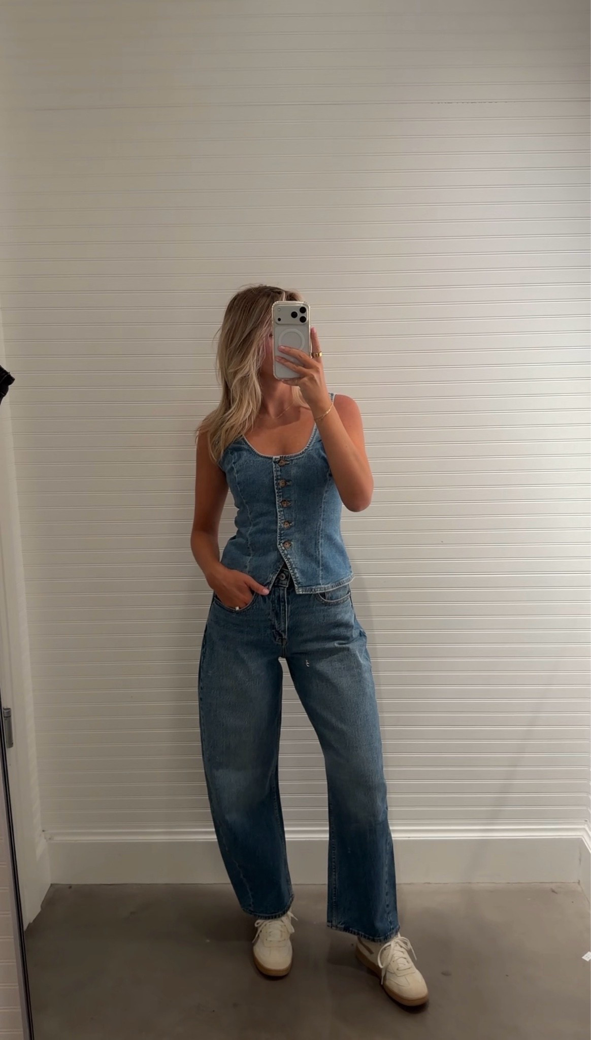 Fall transition outfit inspo 🍂 

Denim vest, barrel jeans, Canadian tuxedo, fall ootd, fall outfit

#LTKootd #LTKSeasonal #LTKgrwm
