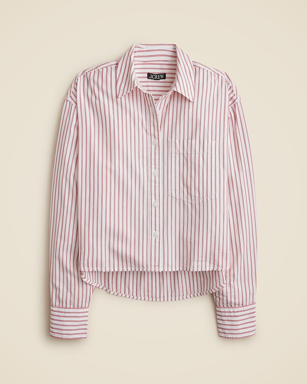 Étienne cropped button-up shirt in stripe | J. Crew US