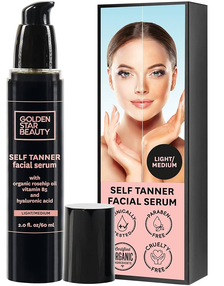 Face Tanner – Self Tan Serum w/Hyaluronic Acid and Organic Oils, Self Tanners Best Sellers, Fac... | Amazon (US)
