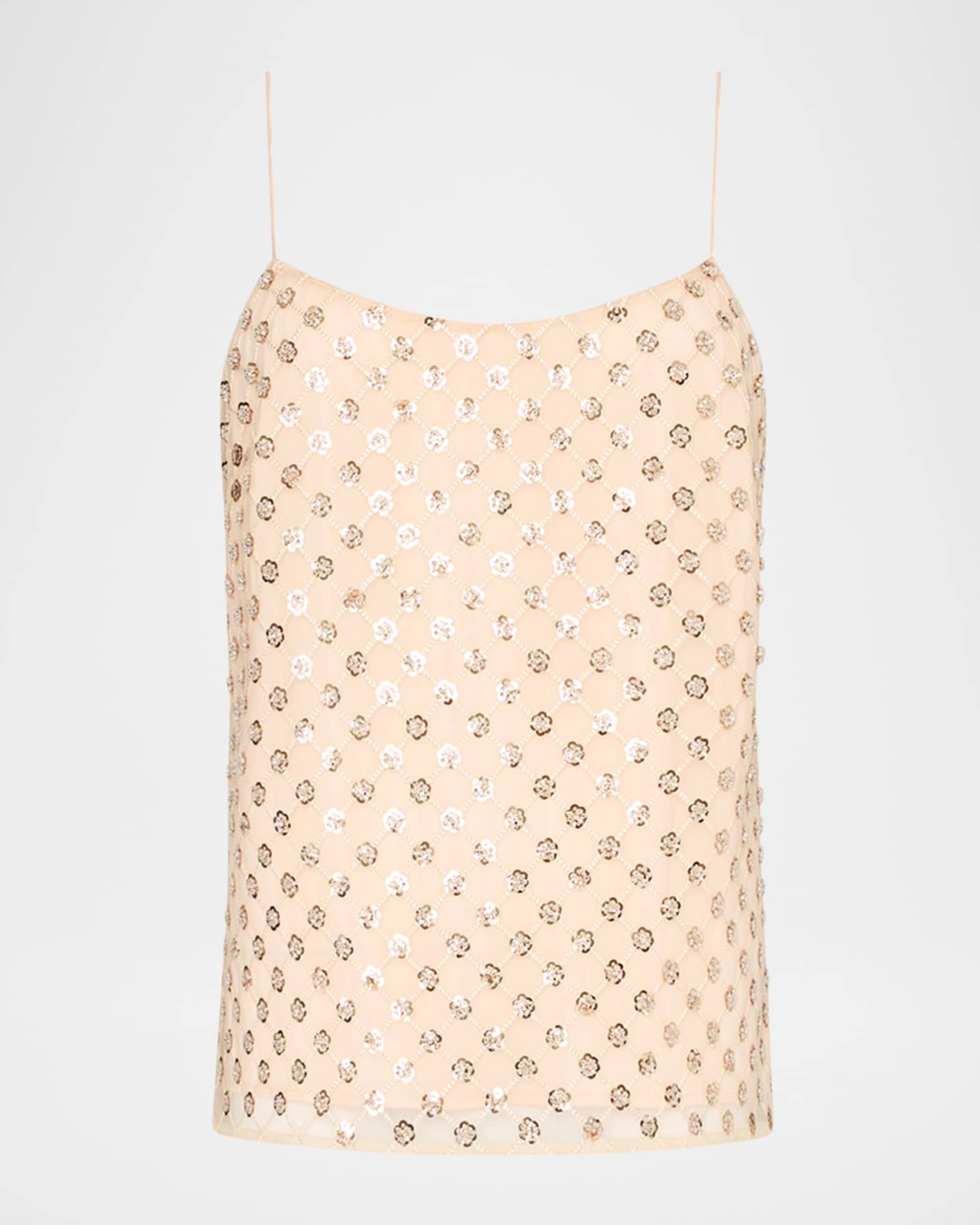 Milly Rylan Sequin-Embroidered Tank Top | Neiman Marcus