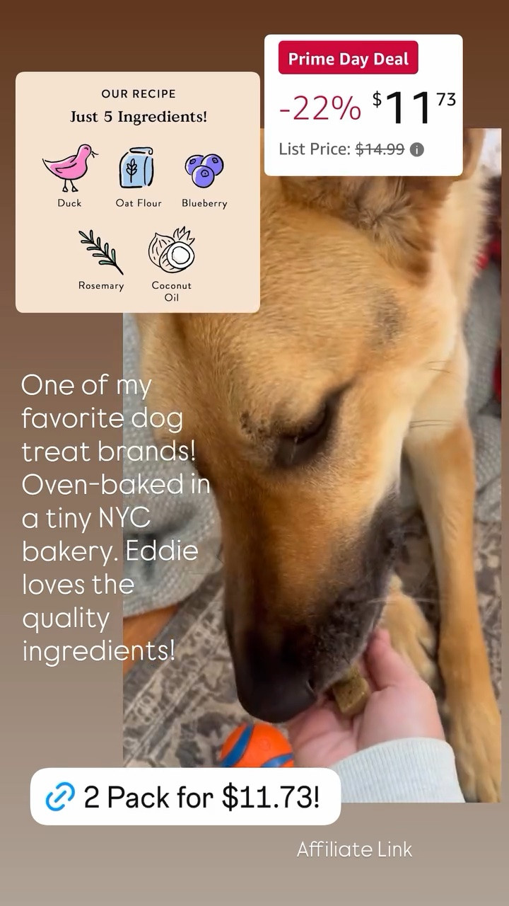 One of my favorite dog treat brands! Oven-baked in a tiny NYC bakery. Eddie loves the quality ingredients! #dogtreats #primeday #cleaningredients #boccesbakery #madeinusa #ltkpet

#LTKSaleAlert #LTKfoodie #LTKKids