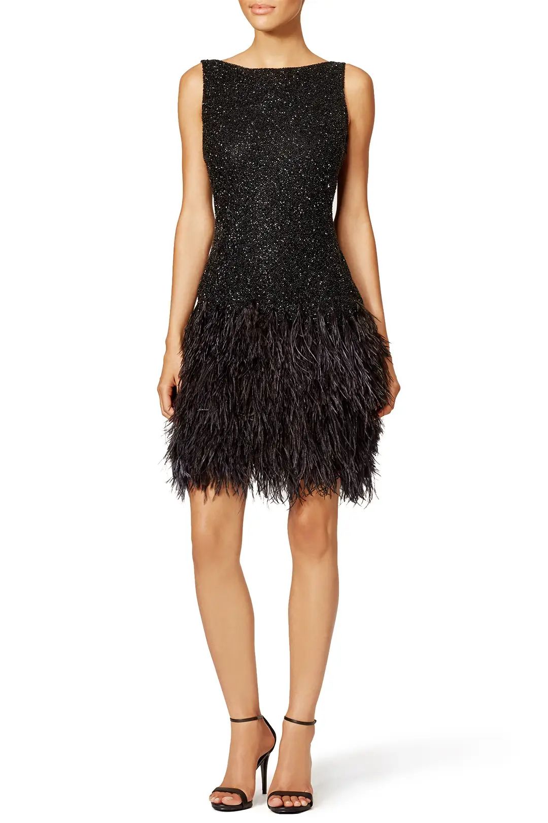 NAEEM KHAN Black Caviar Dress | Rent The Runway