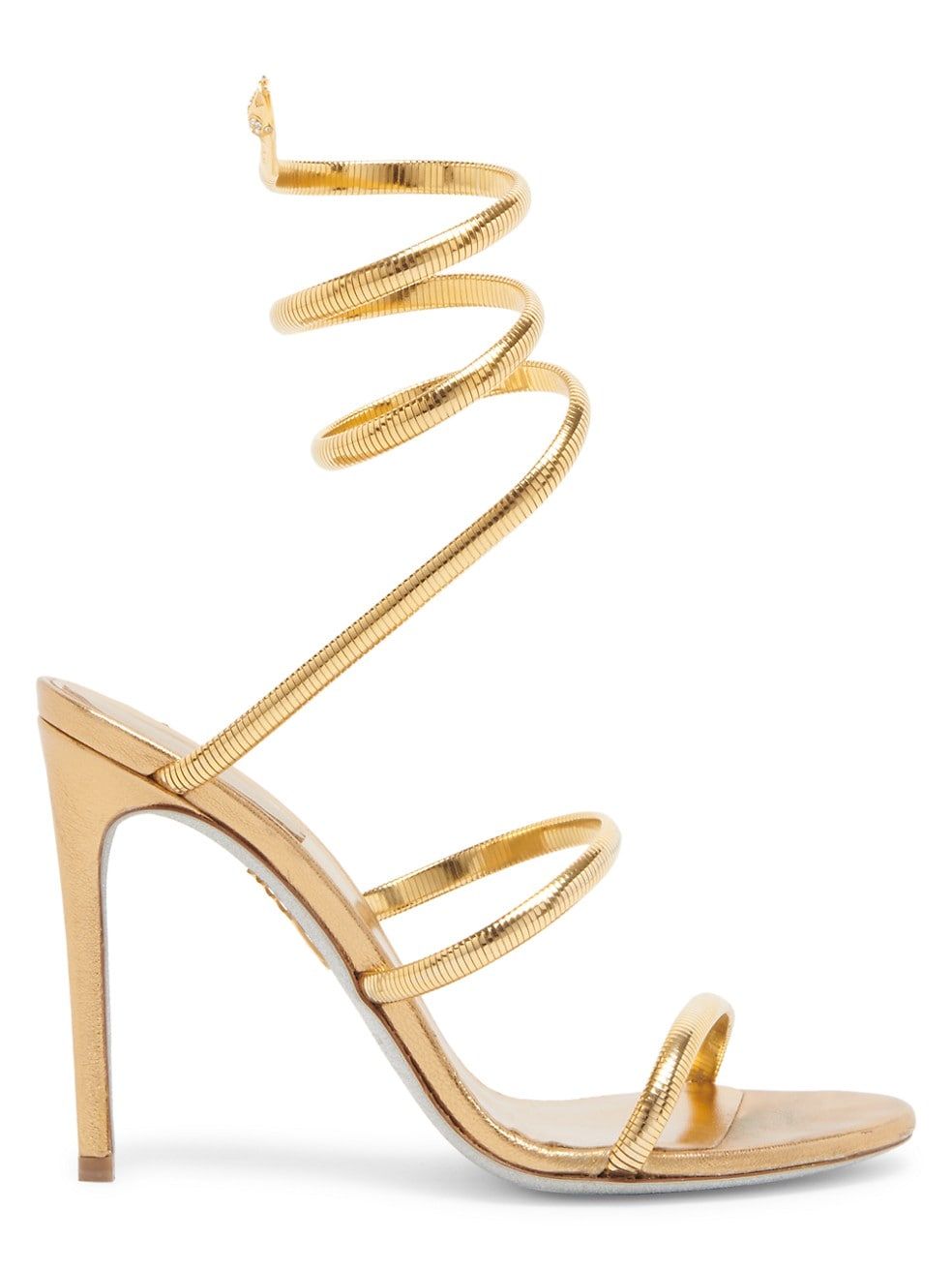 Rene Caovilla Leather &amp; Copper Snake Strap Sandals | Saks Fifth Avenue