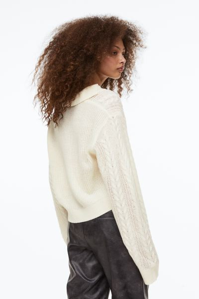 Collared Cable-knit Sweater | H&M (US + CA)