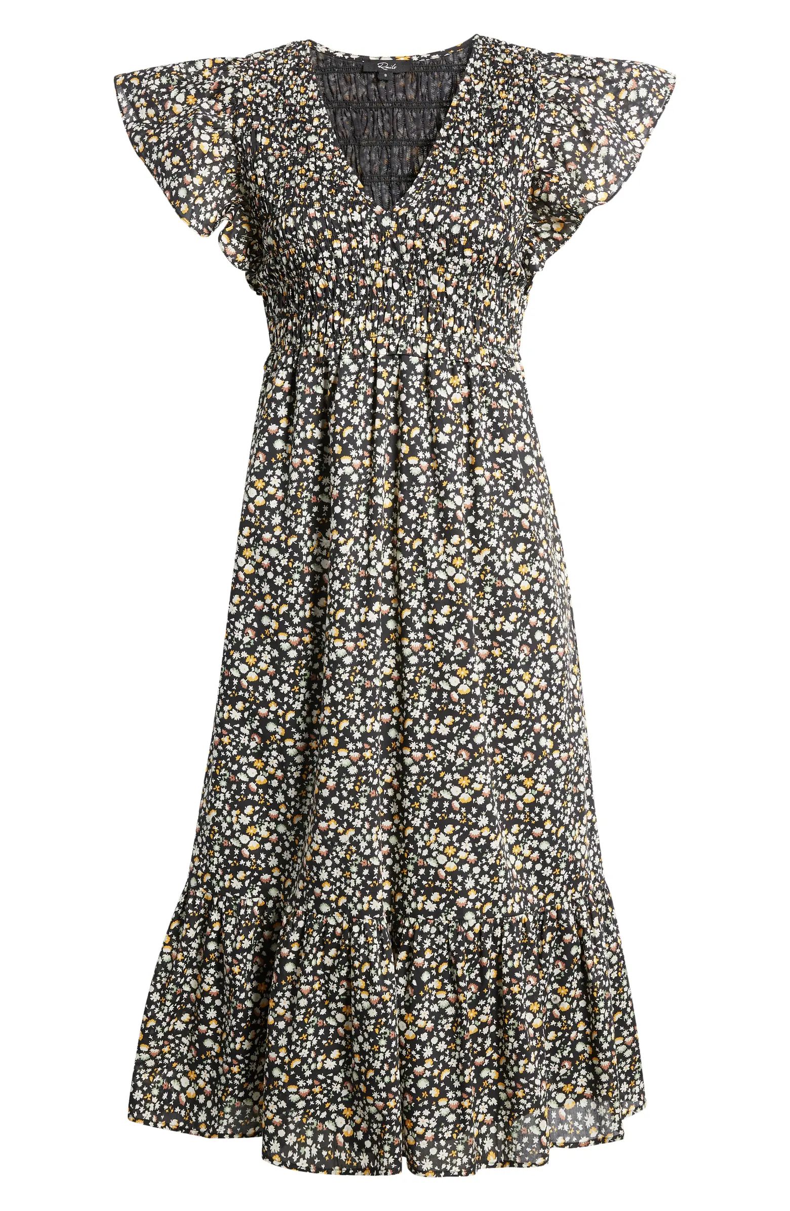 Clementine Floral Smocked Cotton Dress | Nordstrom