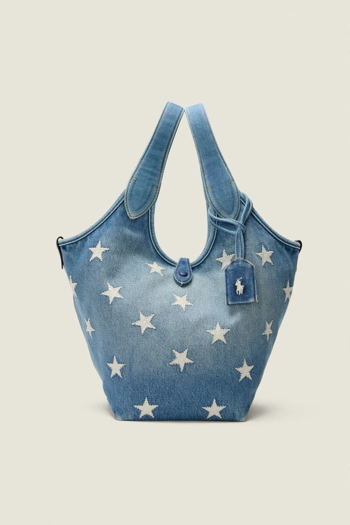 Christy Wash Denim Stars Tote | Tuckernuck (US)