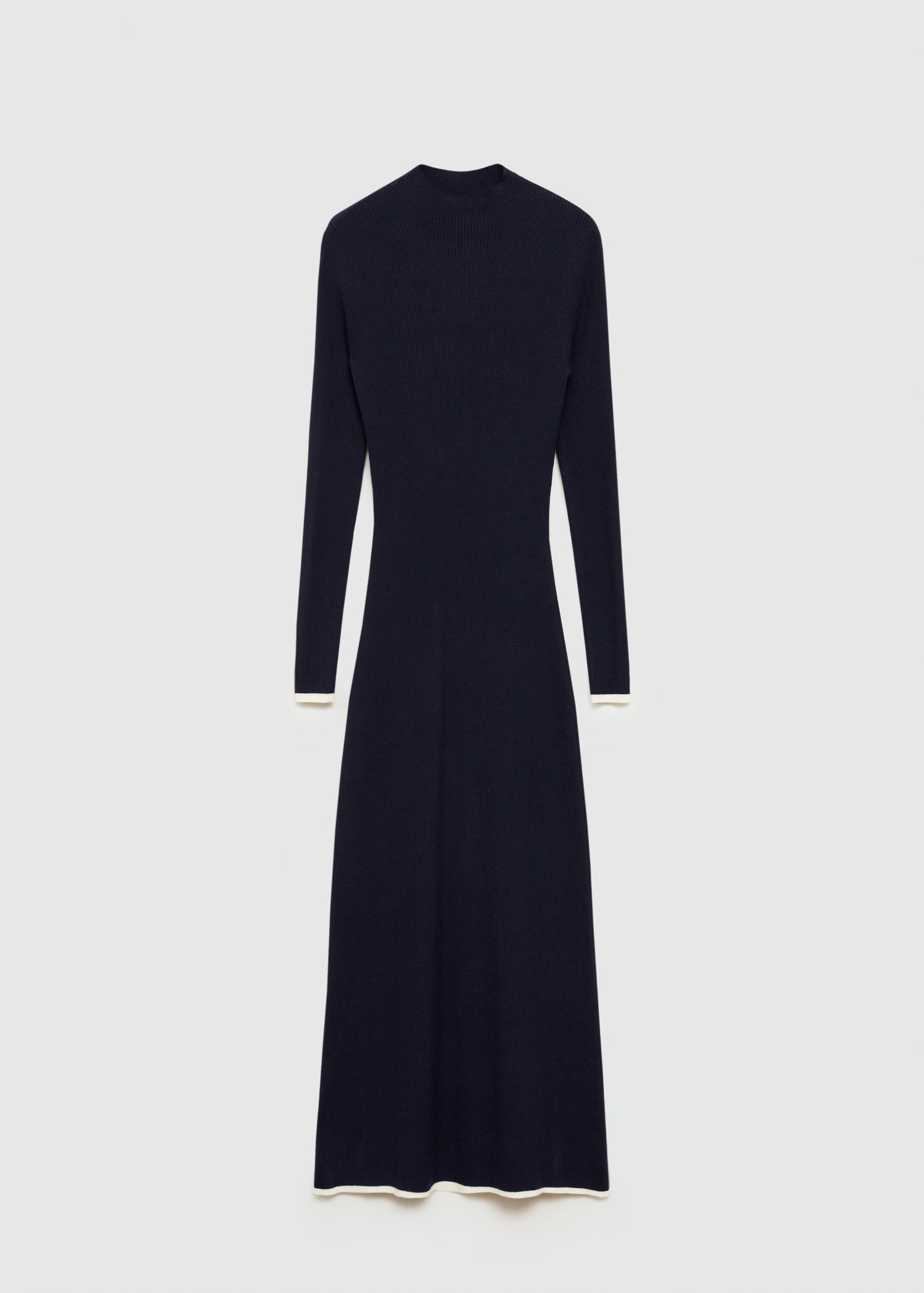 Knitted dress with contrasting trims - Women | MANGO USA | MANGO (US)