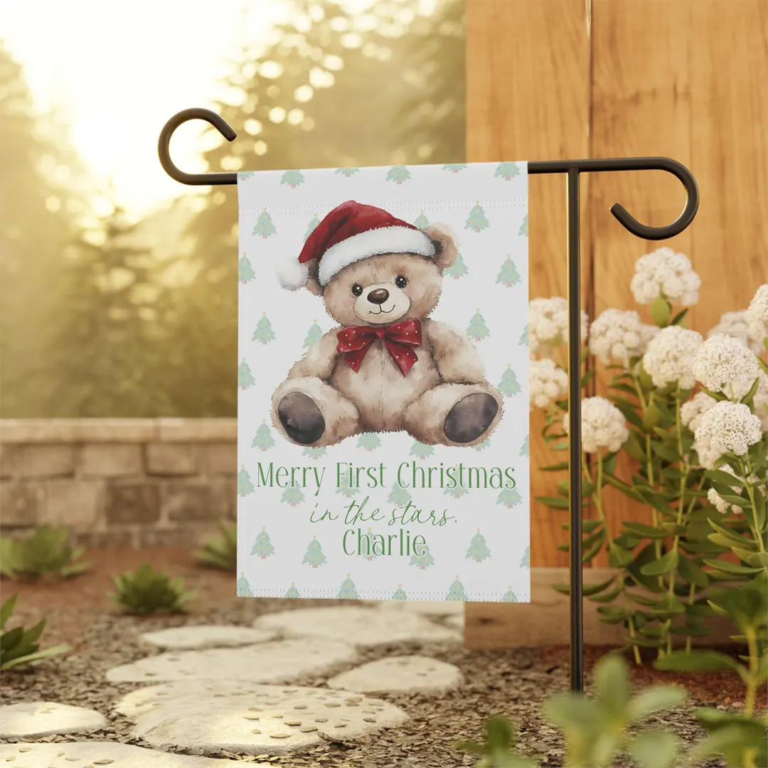 Custom Christmas in the Stars Garden Flag for Child, Christmas Cemetery Flag for Baby, Angel Baby... | Etsy (US)