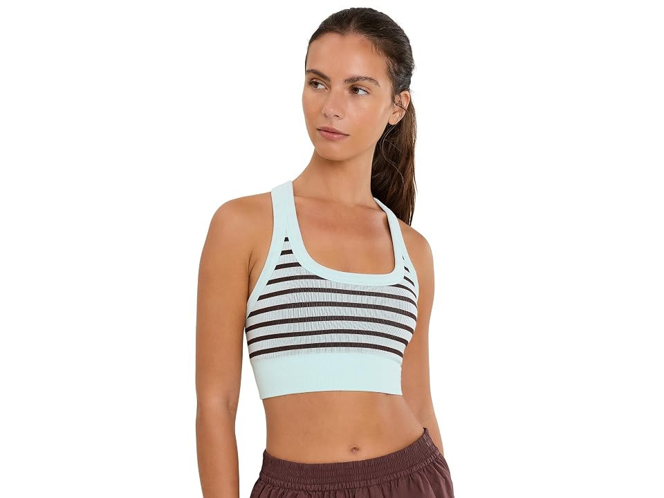 FP Movement Go To Stripe Bra Women's Workout Frosty Combo: XL (Women's 16), Elastane/Modal/Polyamide | Zappos.com