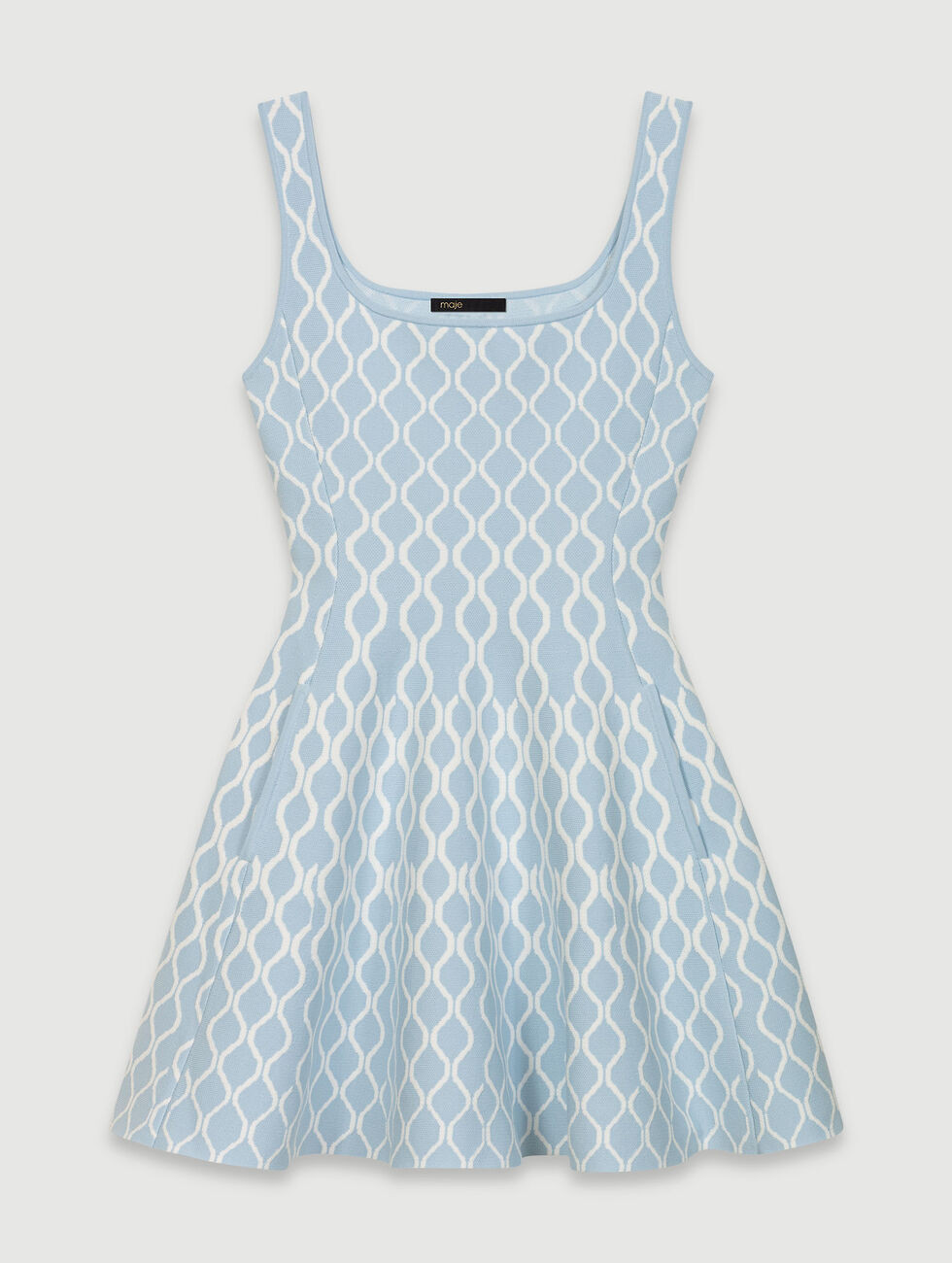 Jacquard knit mini dress Bicolor for Women | Maje | Maje US