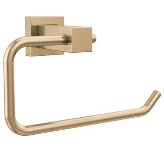 Velum Gold Wall Mounted Tissue Holder in Champagne Bronze | The Home Depot