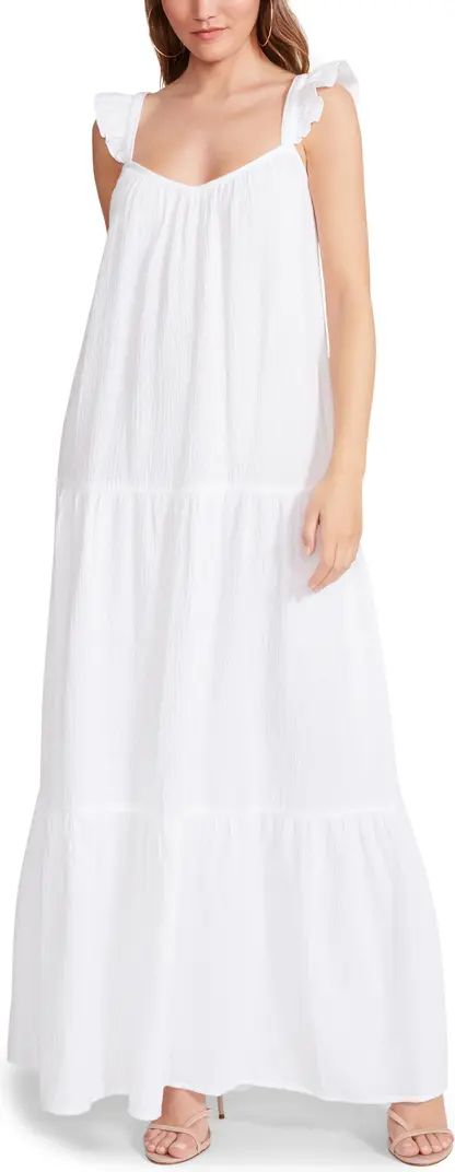 BB Dakota by Steve Madden Ella Flutter Strap Cotton Maxi Dress | Nordstrom | Nordstrom