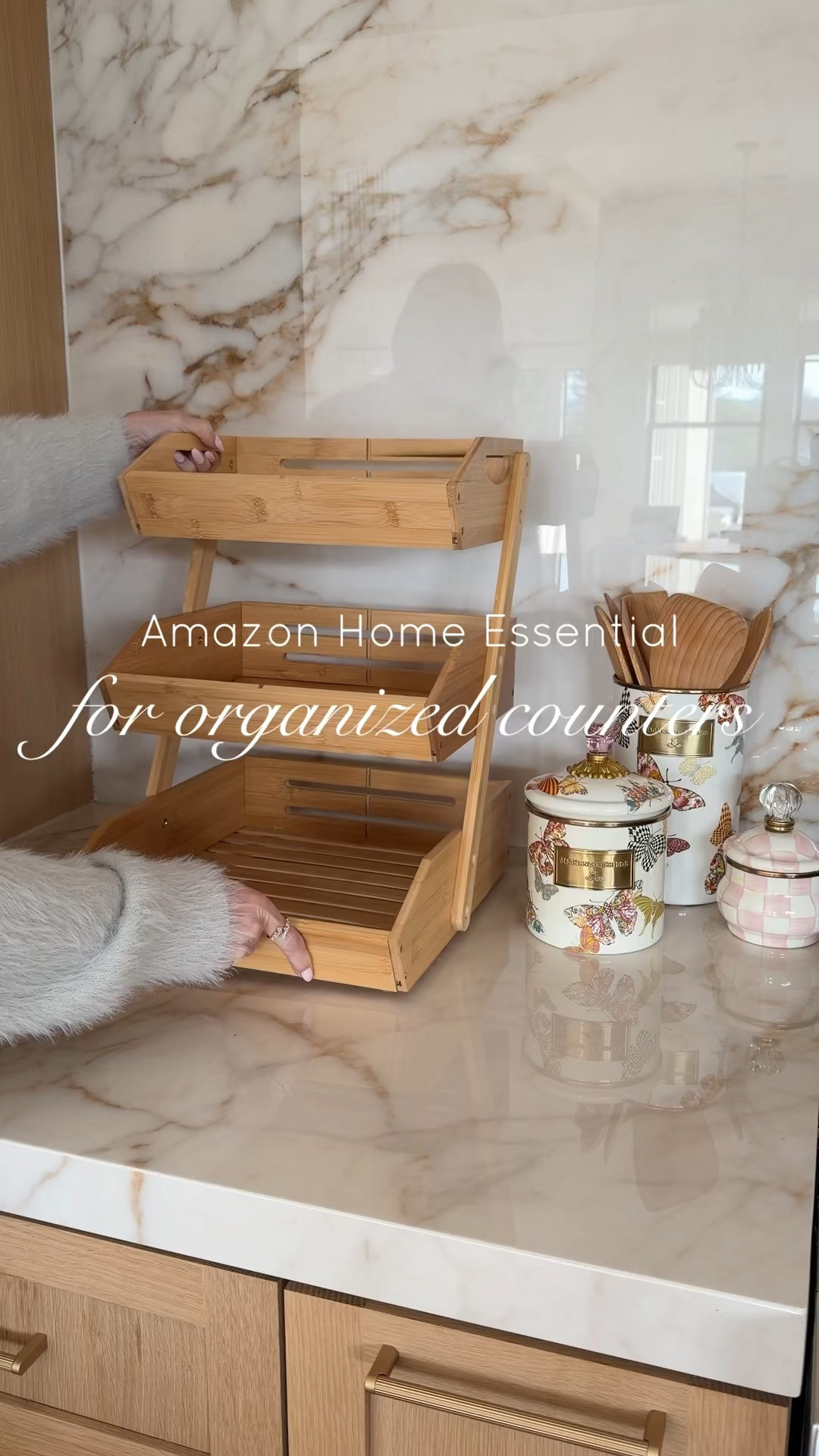 This multi-tiered fruit stand is a versatile and beautiful way to store and display fresh fruit on your kitchen counter, adding both organization and decoration to the space. It is a blend of form and function plus easy access and elevated style! 

 #LTKHome