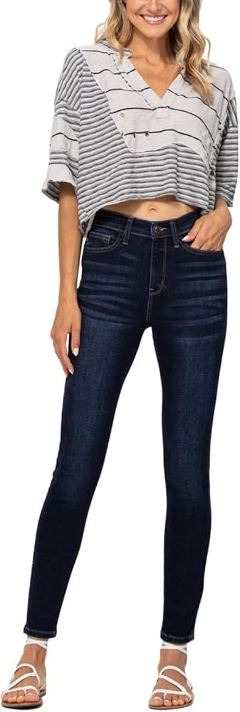 Judy Blue High Waist Non Distressed Skinny Jeans | Amazon (US)