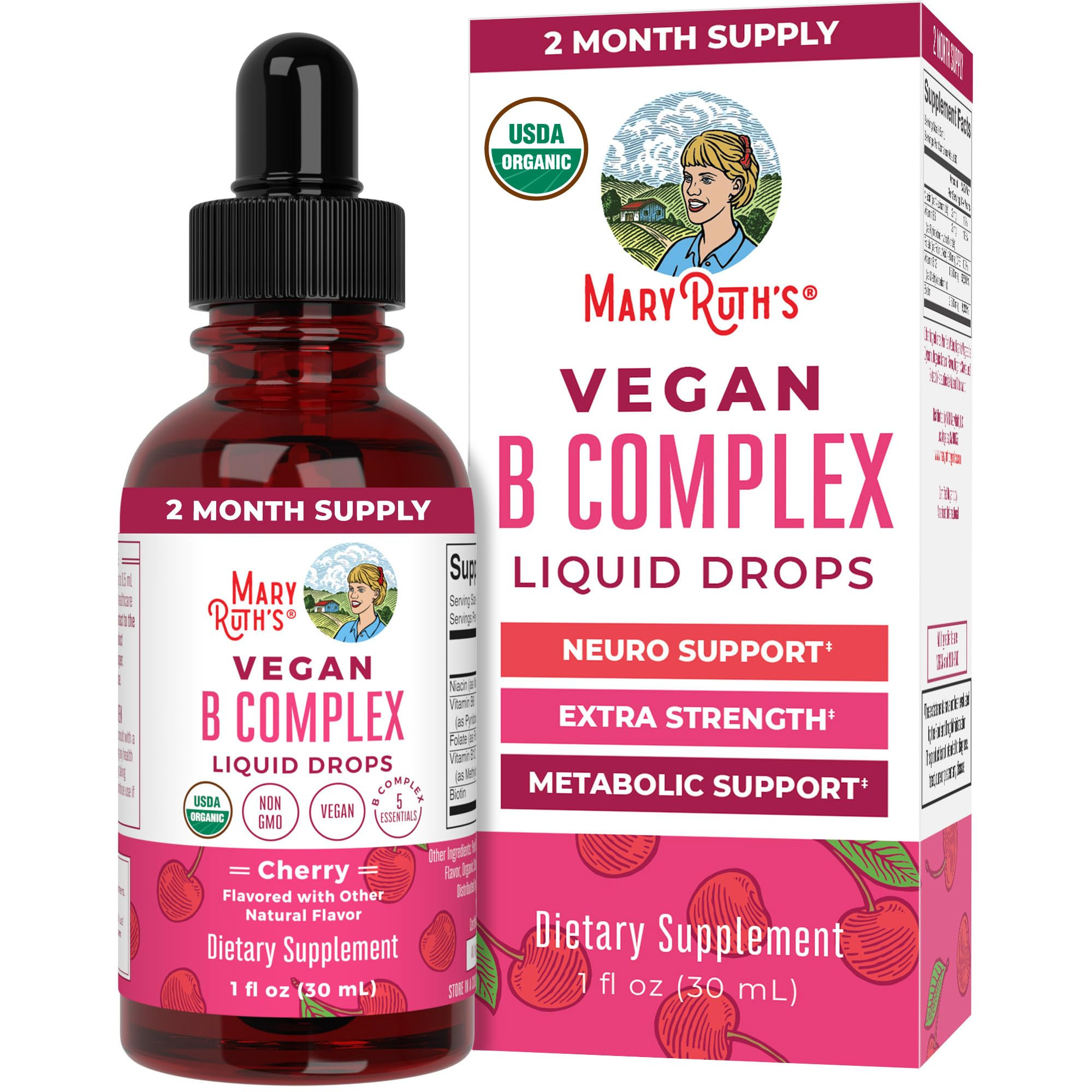 MaryRuth Organics Vitamin B Complex | B Vitamins Complex | Biotin | Vitamin B12 | Niacin | Folate... | Amazon (US)
