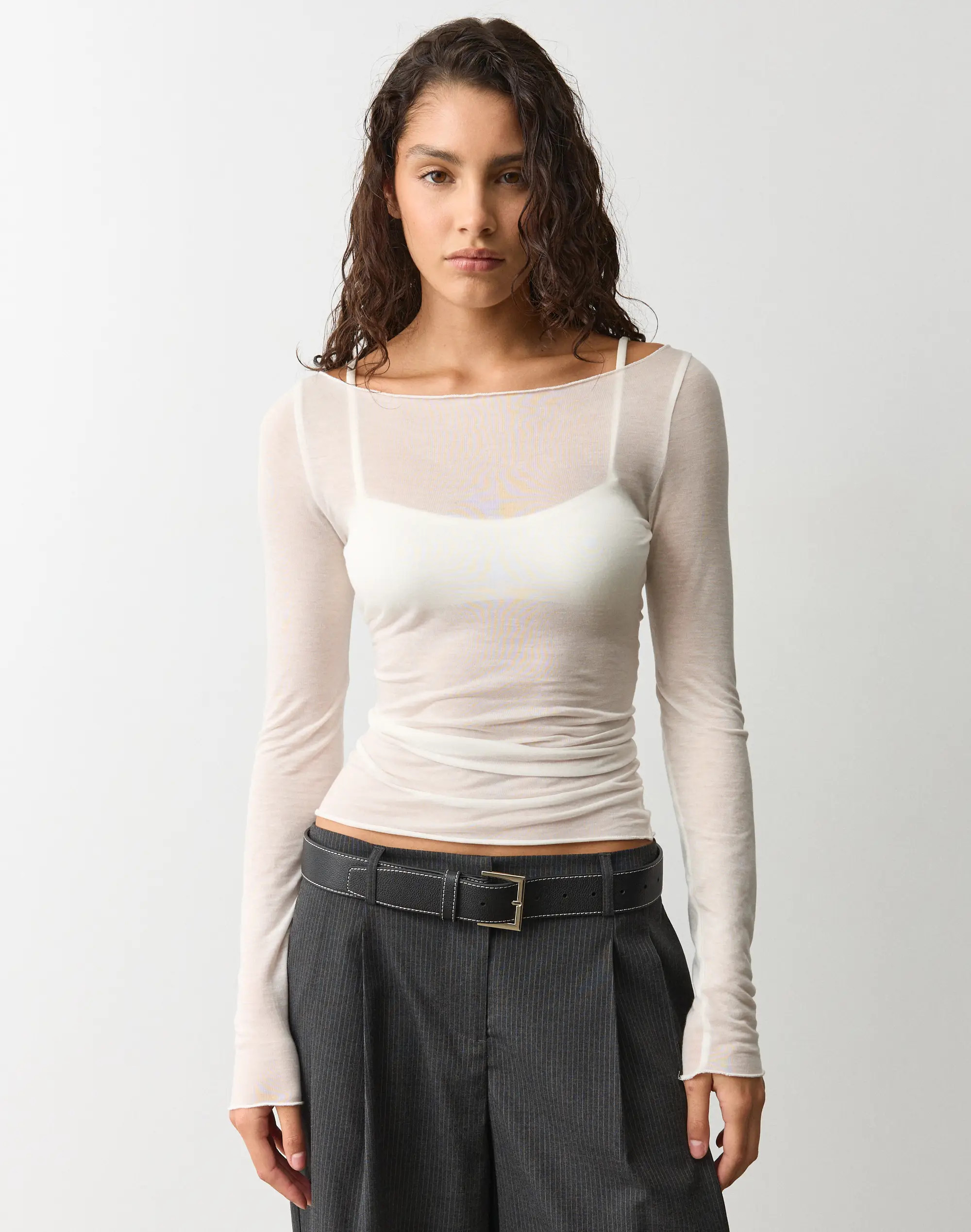 Sheer Boat Neck Long Sleeve Top | Glassons (Australia)