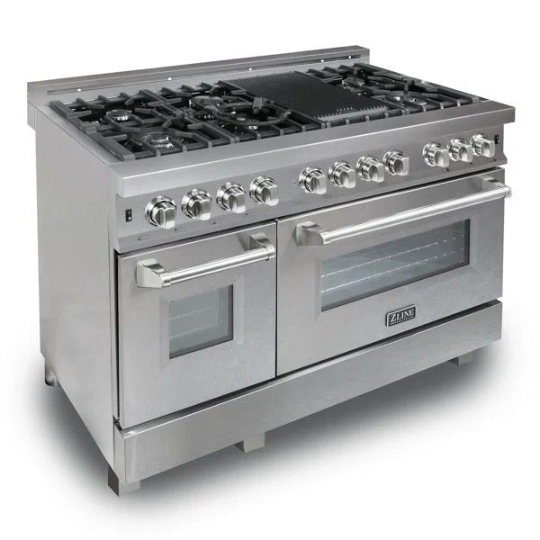 DuraSnow 48" 6 cu. ft. Freestanding Dual Fuel Range with Griddle | Wayfair North America