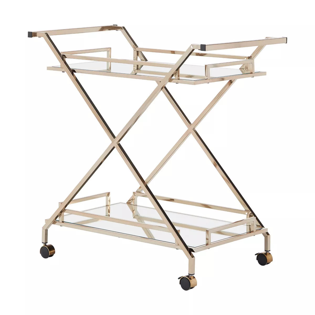 Rosanne Champagne Bar Cart Gold - Inspire Q | Target