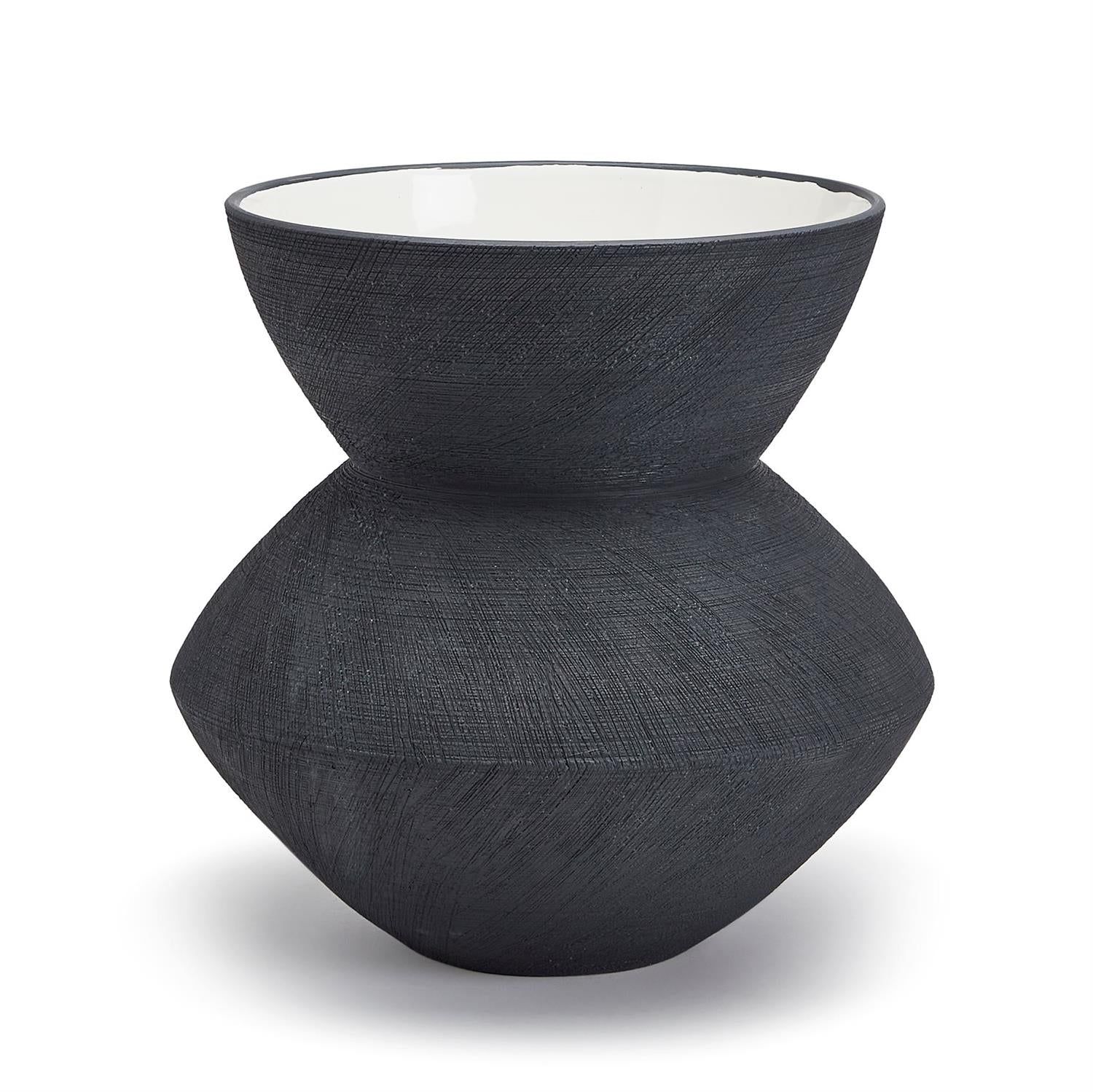 Steel Scratch Ceramic Vase in Various Colors | Burke Decor