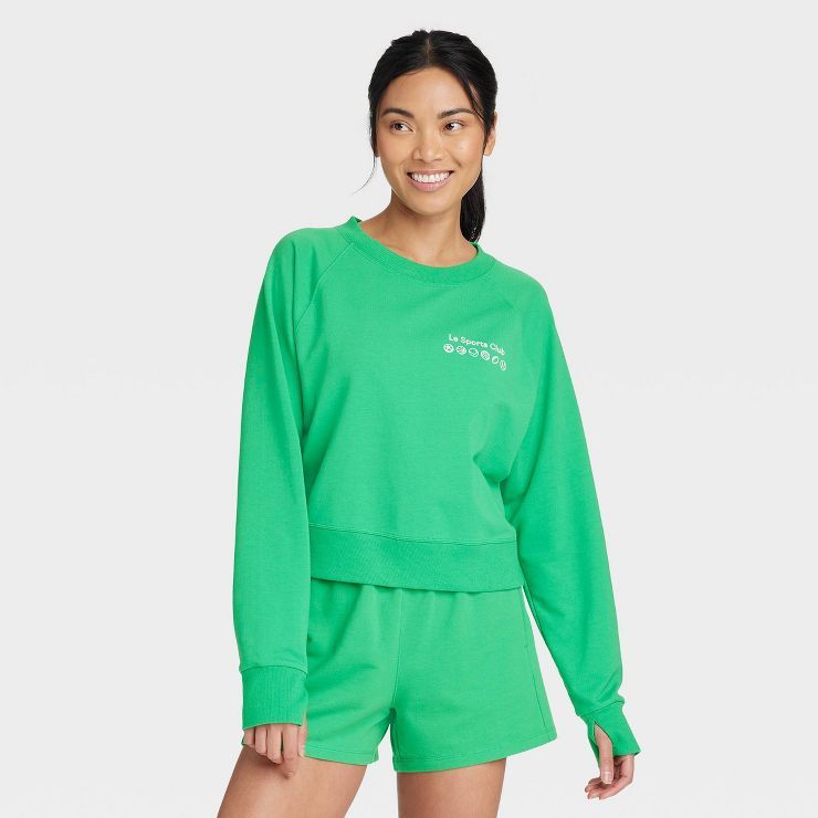 Women's French Terry Crewneck Sweatshirt - All in Motion™ | Target