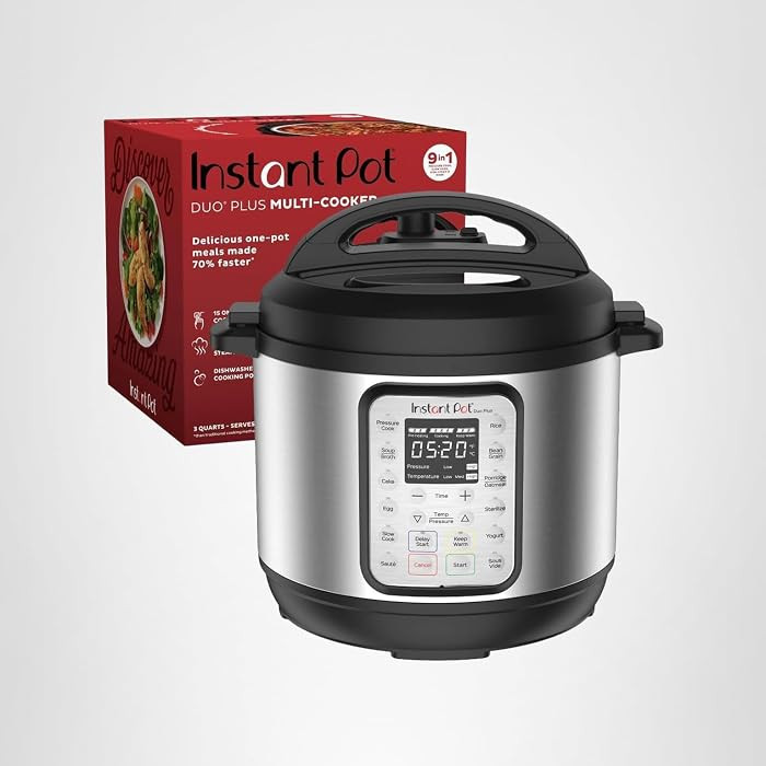 Instant Pot Duo Plus 9-in-1 Multicooker, Pressure Cooker, Slow Cook, Rice Maker, Steamer, Saut\u0... | Amazon (US)