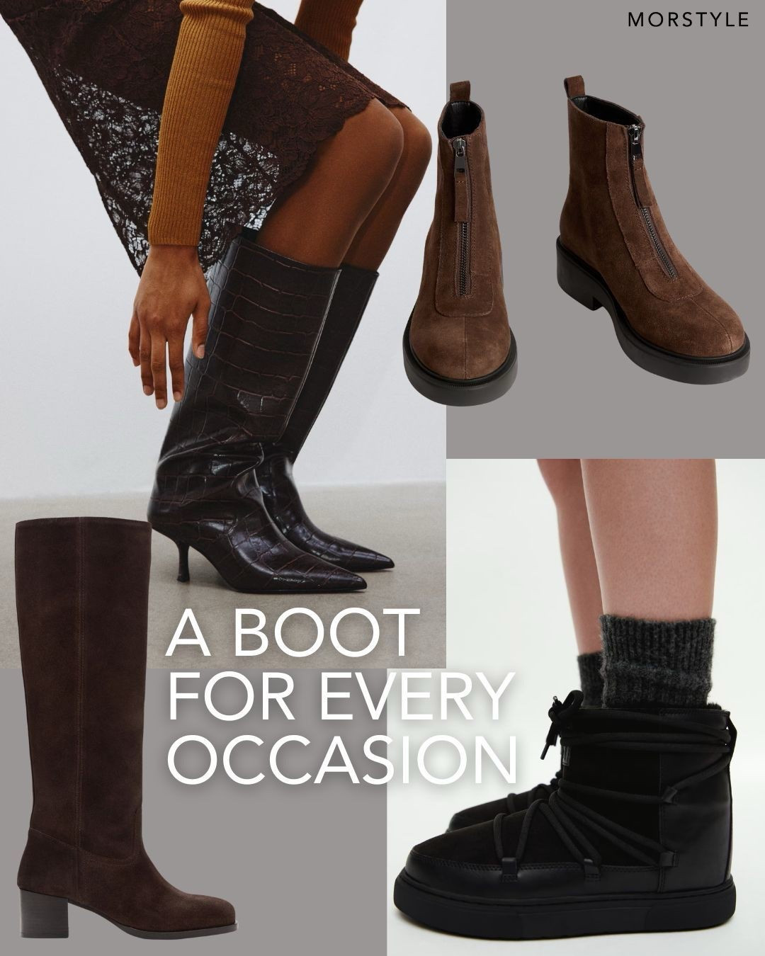 A boot for every occasion. 

Brown suede boots, the row boot dupe, snow boots, ankle boot 

#LTKuk #LTKstyletip #LTKwinter