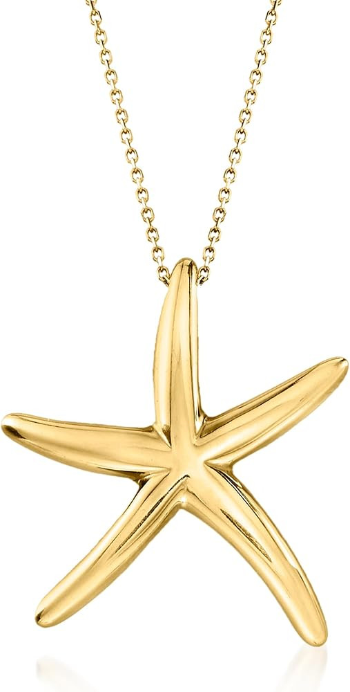 Ross-Simons Italian 18kt Yellow Gold Starfish Necklace | Amazon (US)