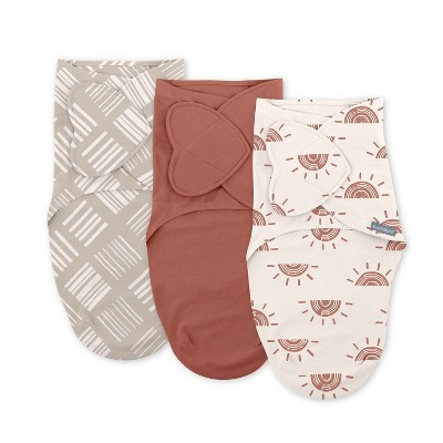 SwaddleMe by Ingenuity Baby Monogram Collection 3pk Swaddle Wrap - Rising Sun 0-3m | Target