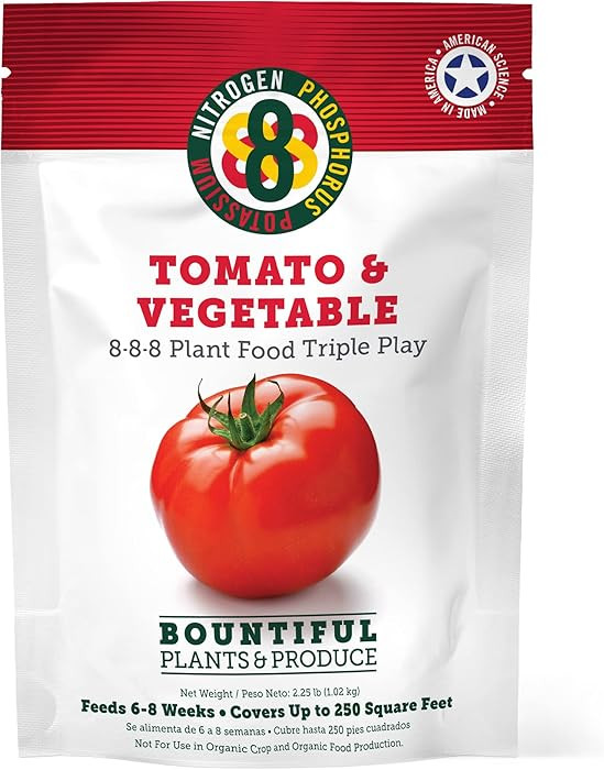2.25lb Tomato & Vegetable Plant Food Fertilizer Triple Play 8-8-8 (Covers Up to 250 Square Feet) | Amazon (US)