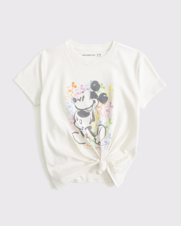 mickey mouse knot-front graphic tee | Abercrombie & Fitch (US)