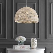 Campana 20" Woven Rattan Dome LED Pendant, Creamby JONATHAN Y | Walmart (US)