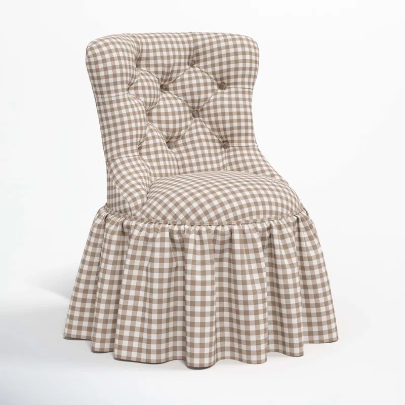 Minnie 25'' Wide Tufted Cotton Swivel Side Chair | Wayfair North America