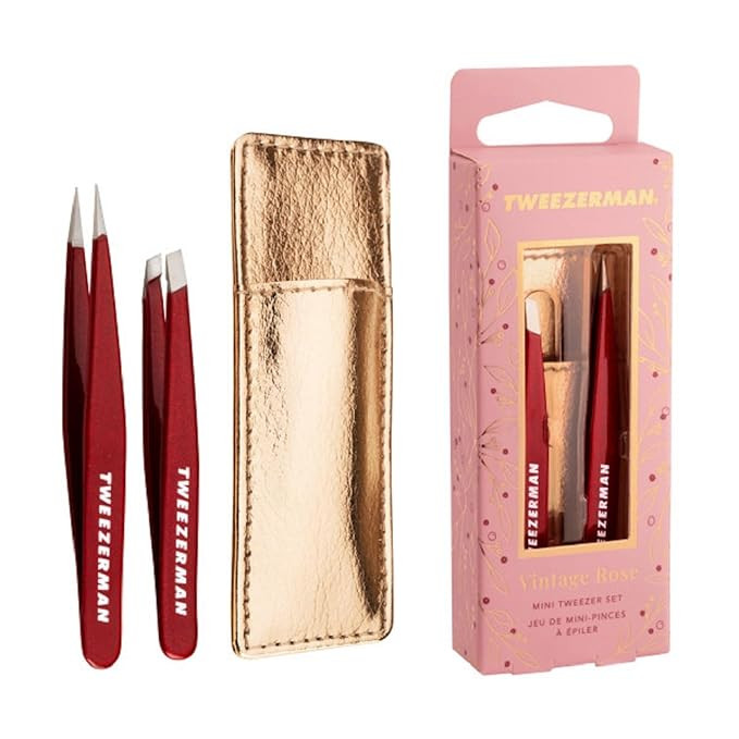 Tweezerman Vintage Rose Mini Tweezer Set with Case | Amazon (US)