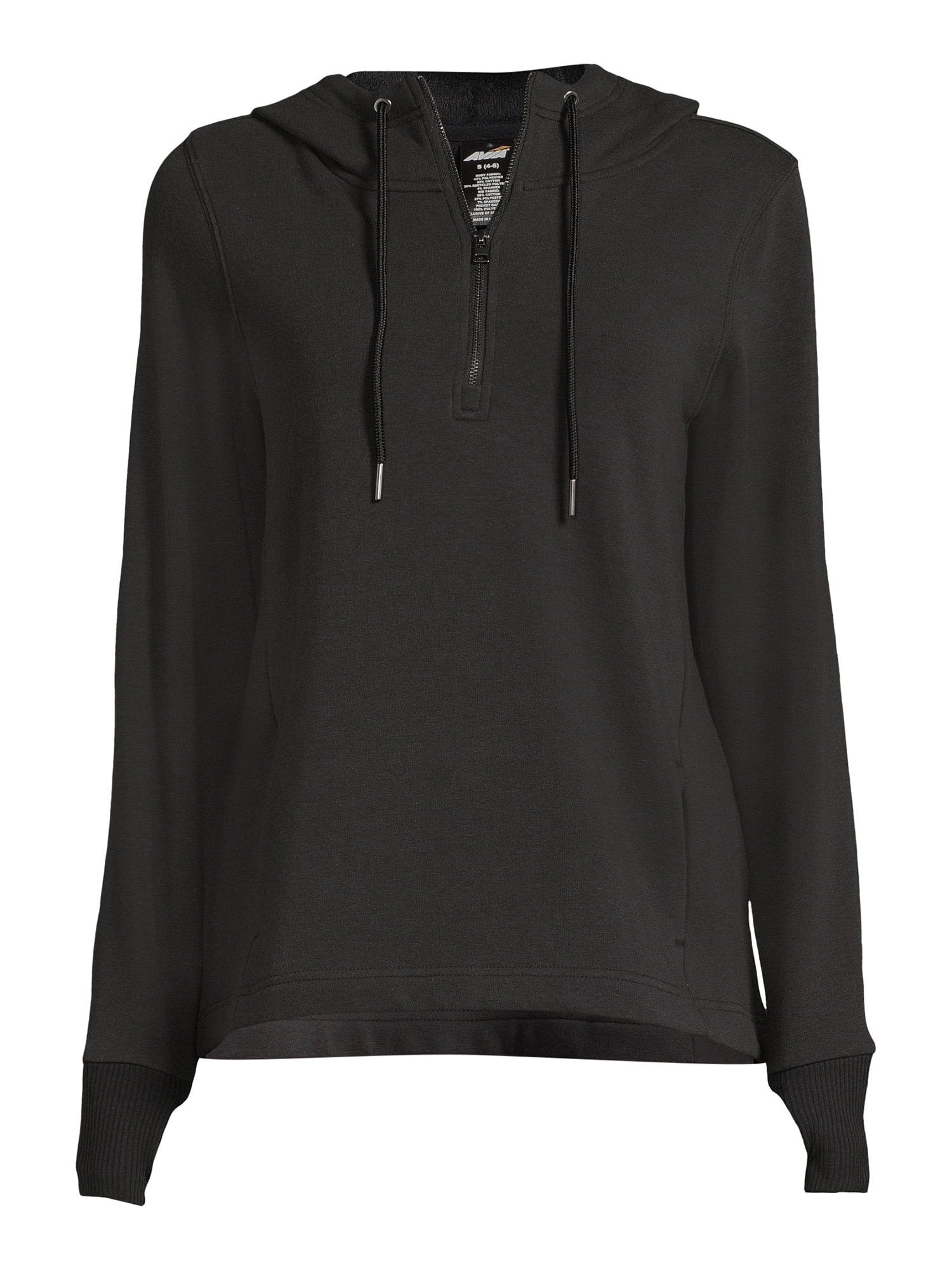 Avia Women's Mink Back Quarter Zip Hoodie With Thumbholes | Walmart (US)