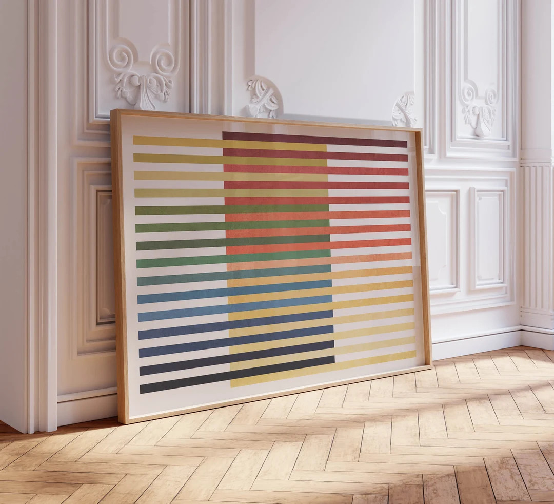 Modern Colorful Line Art Print - Etsy | Etsy (US)