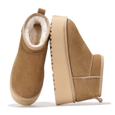 Project Cloud | "Huggy" 100% Genuine Suede Leather Ankle Boots for Women | Memory Foam | Lightweight | Non-Slip Mocha Suede / 10 | Project Cloud